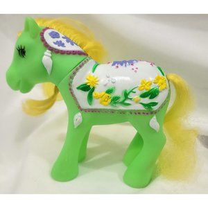 GIGO CAROUSEL CIRCUS PONY green with flowers Merry Go Round MLP Fakie VINTAGE